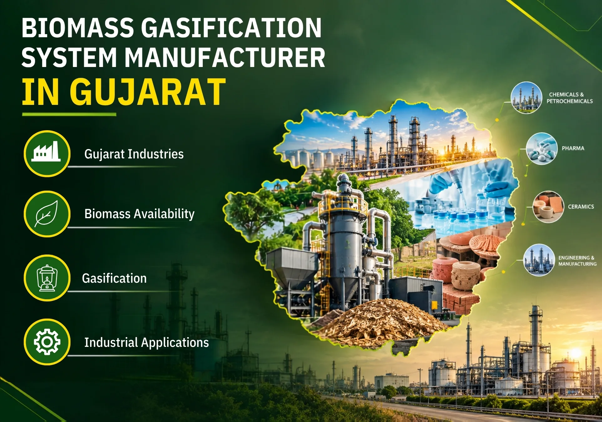 Gujarat industrial biomass gasification plant integration